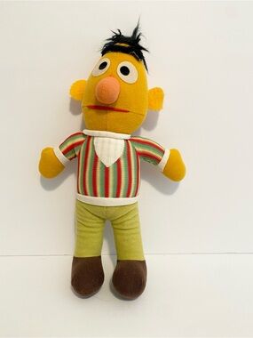 Sesame Street Bert Muppets Playskool Plush Vintage 12” Stuffed Toy Bert + Ernie